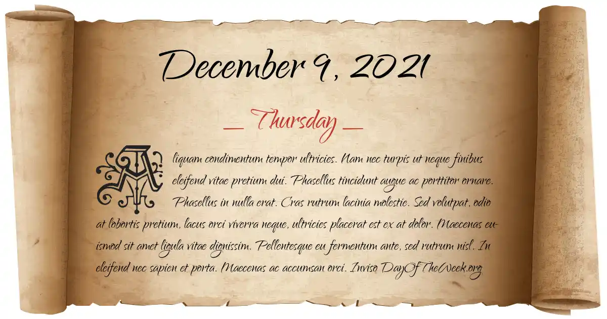 December 9, 2021