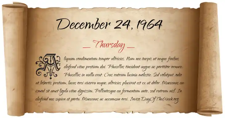 Thursday December 24, 1964