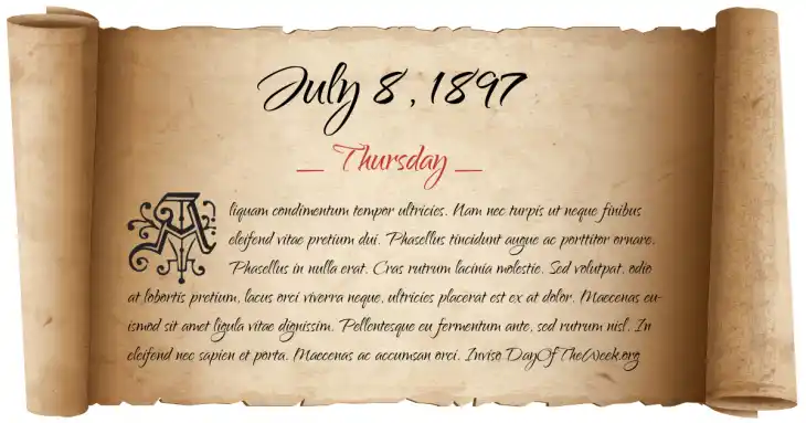 Thursday July 8, 1897